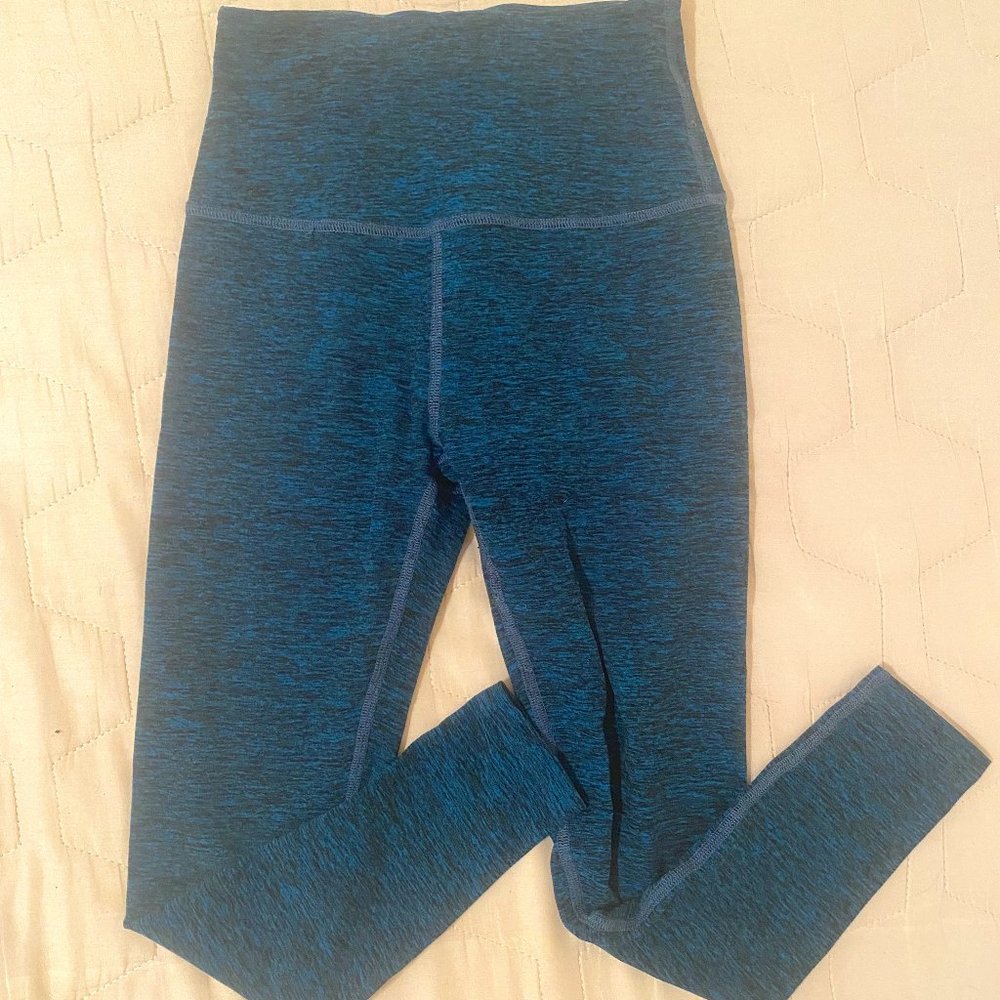Spacedye Caught In The Midi High Waisted Legging - Deep Blue
